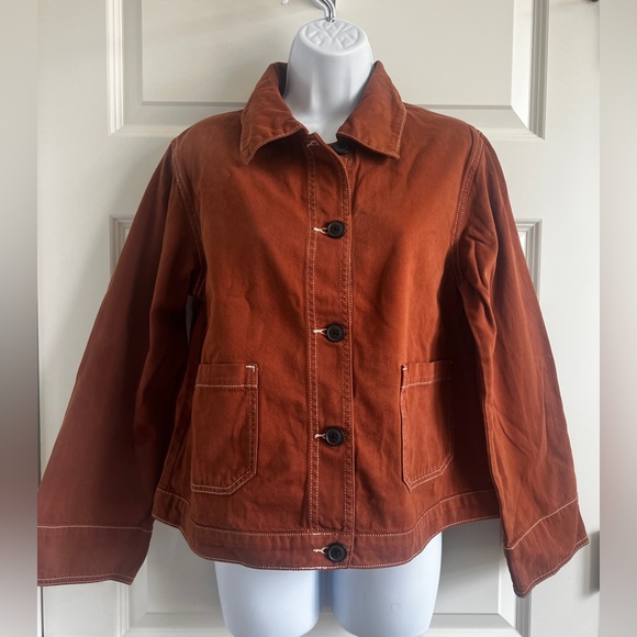 TNR Jackets & Blazers - TNR Jeans Women's Rust Button-Front Jacket Size Small
